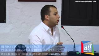 Inicia el primer período de sesiones ordinarias 2015 en el Concejo de Valledupar [upl. by Craggy]