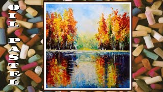 Oil Pastel Painting and Drawing step by step Ölpastellkreide malen Tutorial [upl. by Miner412]