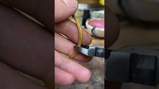 Wow heres how to make a 24k gold bracelet 🔥🔨 shorts gold viral Reels video silver jewelry [upl. by Llertnac635]