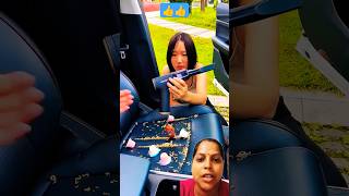 Smart Gadget for car interior cleaning funny music automobile vacuum cleaner funnyidea crazier [upl. by Root135]