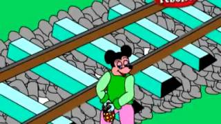 Mickey on railway line  Nursery Rhyme [upl. by Shelby]