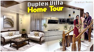 Luxury home tour  Home Tour  Interior tour  duplex villa  Telangana Pilla  modern home [upl. by Barbee]