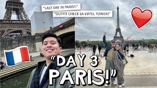 PARIS DAY 3 🇫🇷 quotOUTFIT CHECK SA EIFFEL TOWERquot 🤣 LAST DAY IN PARIS ✨  Kimpoy Feliciano [upl. by Ailak]