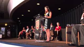 Joyce Anne Koubaroulis acceptance speech in Ursinus College Hall of Fame for Athletics [upl. by Thun]