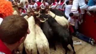 Angustia en Pamplona 7 encierro San Fermín Pamplona 13 julio 2013 Running of the Bulls in Spain [upl. by Colner440]