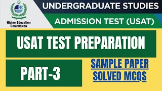 USAT TEST PREPARATIONCOMPLETE MCQS SOLUTIONPART 3 [upl. by Halas667]