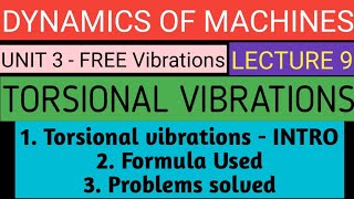 Introduction to TORSIONAL VIBRATIONS amp Problems solved MECHANICAL ENGINEERING AU DHRONAVIKAASH [upl. by Chute241]