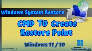 Command Line to Create and Use Restore Point  Windows 11  10 doitmostafa [upl. by Neila493]