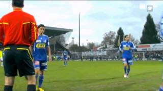 FC Luzern  FC Basel 11 00 Protestaktion Muttenzerkurve ASL Kompakt 14 Runde [upl. by Einnad]