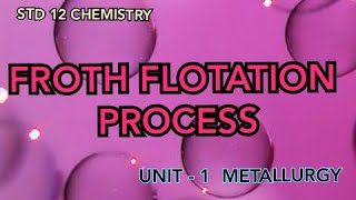 ANIMATION ON FROTH FLOTATION PROCESS STD 12 CHEMISTRY METALLURGY CONCEPTS IN CHEMISTRY MADE EASY [upl. by Tannen727]