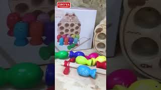 Magnetic Wooden Fishing Game for Toddlers WT9008443toys toysforkids babytoys [upl. by Skipper]