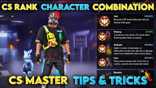 Cs Ranked Character Skills Combination  Clash Squad Rank Master Tips amp Tricks  Free Fire Telugu [upl. by Ennelram]