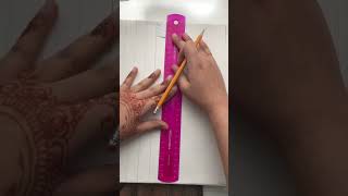 This Will Help u Not Get Slanted Lines w a Ruler [upl. by Winthrop34]