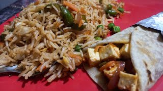 recipe of veg fried rice and veg paneer rollschezwan fried rice and paneer roll😊30 june 2021 [upl. by Vernen]