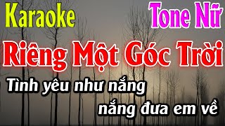 Riêng Một Góc Trời Karaoke Tone Nữ Karaoke Lâm Organ  Beat Mới [upl. by Tisha]