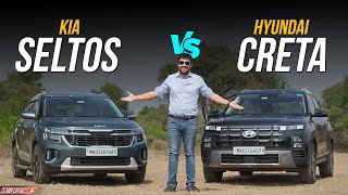 New Hyundai Creta vs Kia Seltos COMPARISON [upl. by Dahc]