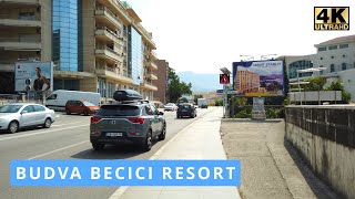 🏖️Becici🌴Budva🌞Montenegro🇲🇪2024🚶🏻‍♂️Walking tour📷4K60 [upl. by Arelc]