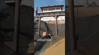 Workers unloading sand and gravel video23 Super stress relief [upl. by Partan122]