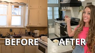 Affordable DIY Kitchen Renovation Before amp After [upl. by Netaf]