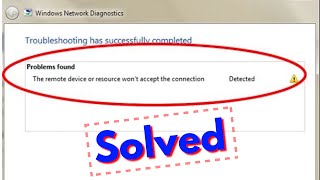 How to fix The remote device or resource wont accept the connection [upl. by Ycrep]