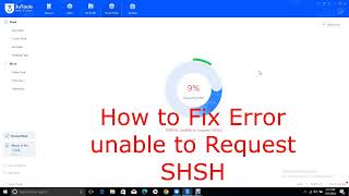 How to Fix 3uTools 9 ERROR Unable to request SHSH Latest [upl. by Wj107]