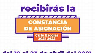 Constancias de asignación ciclo escolar 20212022 [upl. by Aufa]