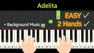 Adelita  Mexican Folk Song  piano 2 hands easy [upl. by Rebane]