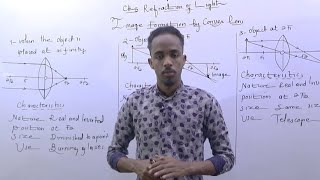 PHYSICS GRADE 12  CH5  Lecture3 Convex Lens Manhajka cusub ee wasarada waxbarashada somaliya [upl. by Oesile]