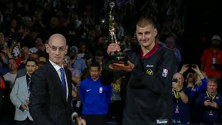 Nikola Jokic Receives The 202324 KiaMVP Award [upl. by Jen]