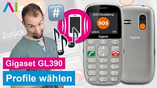 Gigaset GL390  Profile • 📱 • 🔇 • 📳 • Anleitung  Tutorial [upl. by Ahsinav]