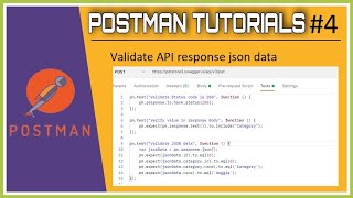 Tutorials 4  Postman  Validation response details [upl. by Napier]