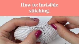 How To Invisible Stitching Slip Stitch  Ladder Stitch [upl. by Mehalek]