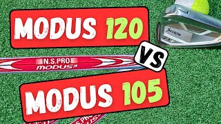 Modus 120 vs Modus 105  Steel Shaft Test Heavy vs Mid Weight Steel [upl. by Duntson423]