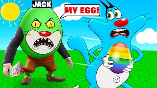 Roblox Jack Become Egg Face To Protect His Egg From Oggy  Rock Indian Gamer [upl. by Filmore]