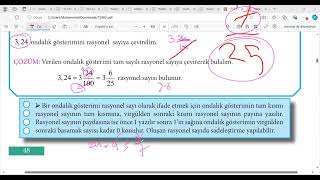 7sınıf matematik Rasyonel sayılar ondalık gösterimi [upl. by Haman484]