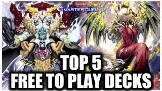 TOP 5 FREE to PLAY DECKS in MASTER DUEL [upl. by Ecirtnas985]