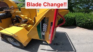 Vermeer Bc1000 XL Wood Chipper Blade Change Procedure [upl. by Drawyeh]