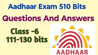 Aadhar Questions And Answers for OperatorSupervisor ExamAadhar objective type bitsGswsInfo [upl. by Aihseym458]