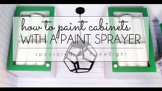 How to Paint Cabinets with a HomeRight Paint Sprayer [upl. by Delmor358]