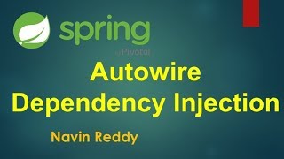 Spring  Autowire  Dependency Injection  Spring Boot [upl. by Alarice]