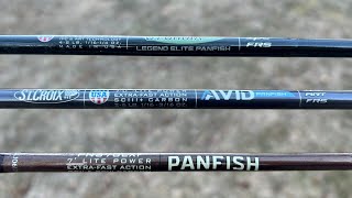 St Croix Panfish Rods Panfish vs Avid vs Legend Elite [upl. by Atnomed]