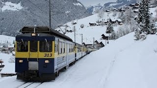 Berner Oberland Bahn  WengernAlpBahn im Winter 201314 [upl. by Ahsienaj]