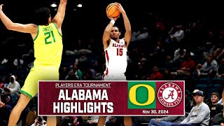 Alabamas Highlights vs Oregon  HD  Players Era Tournament Championship  2024 CBB [upl. by Araic]