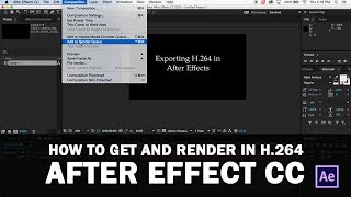 How to install H264 video codec in After Effects CC 2015 2016 2017 [upl. by Marji]