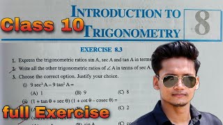 Ex 83 Class 10  Introduction to Trigonometry  Class 10 NCERT  Ex 83 CBSE Rajmith study [upl. by Marduk449]