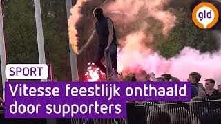 Vitesse door supporters feestelijk onthaald  Omroep Gelderland [upl. by Kiah]