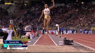 Larissa Iapichino vince la Diamond League 2024 con un salto da 680 [upl. by Bik]