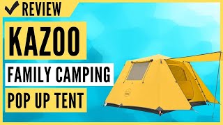 KAZOO Family Camping Tent Large Waterproof Pop Up Tents Review [upl. by Magee]