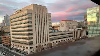 Timelapse of the LA Times Art Deco Building in DTLA at Dusk [upl. by Flore]