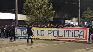 ULTRAS CORTEO ROMANIA  ULTRAS NO POLITICA  ROMANIA  KOSOVO  Nations League [upl. by Pietje]